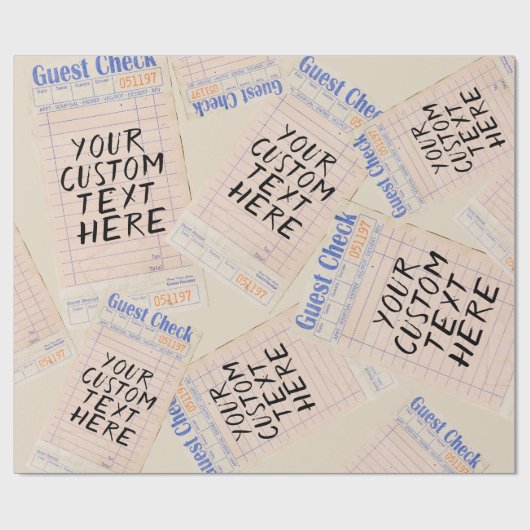 Guest Check Custom Personalized Gift Geschenkpapier (Flach)