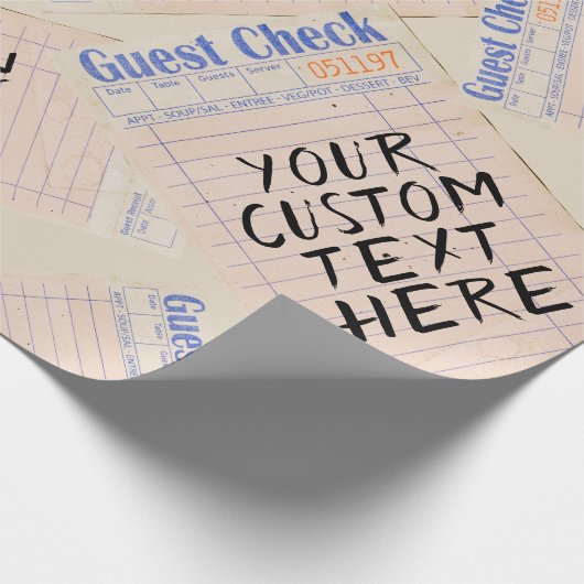 Guest Check Custom Personalized Gift Geschenkpapier (Ecke)