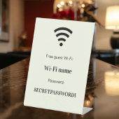 Guest customer wifi network password ivory sockelschild
