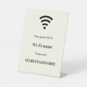 Guest customer wifi network password ivory sockelschild (Vorderseite)