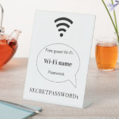 Guest customer wifi network password  sockelschild (In Situ)