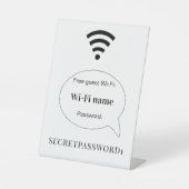 Guest customer wifi network password  sockelschild (Vorderseite)