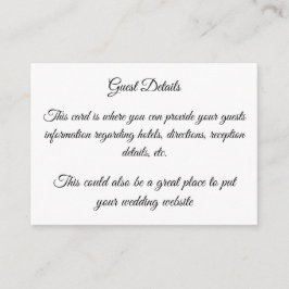 Guest Detail Card Begleitkarte
