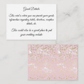 Guest Detail Card Begleitkarte (Vorne/Hinten)