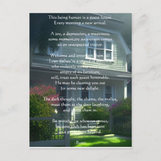 Guest House Rumi Poem Postkarte
