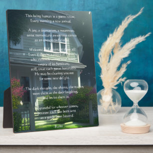 Guest House Rumi Poem Tabletop Fotoplatte