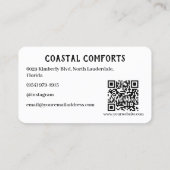 Guest House Vacation Rental QR Code Visitenkarte (Rückseite)