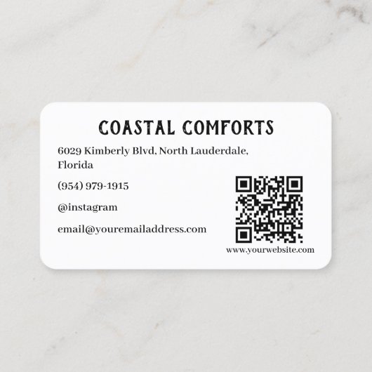 Guest House Vacation Rental QR Code Visitenkarte (Rückseite)