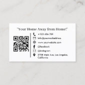 Guest House Vacation Rental QR Code Visitenkarte (Rückseite)