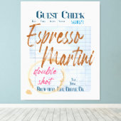 Guest Karo Empfang Espresso Martini Doppelschlag Leinwanddruck (Insitu (Holzboden))