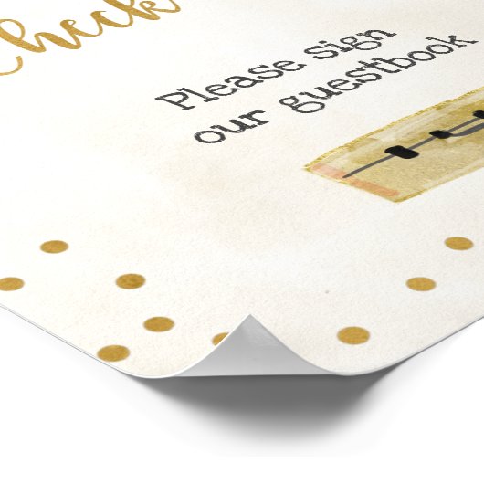 Guest Karo-in-Brautparty-Signierung Poster (Ecke)