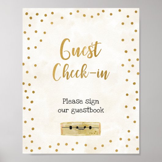 Guest Karo-in-Brautparty-Signierung Poster (Vorne)