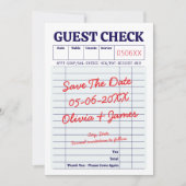 Guest Karo Unique Fun Whimsical Handschriftlich Save The Date (Vorderseite)