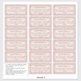 Guest Mailadresse Labels Pink Glitzer Ombre