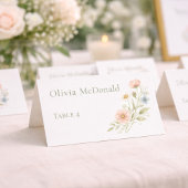 Guest Name Event Wildflower Garden Platzkarte