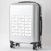Guest Name Mailing Address Wedding Label Sticker (Koffer)