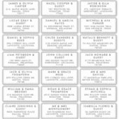 Guest Name Mailing Address Wedding Label Sticker (Vorderseite)