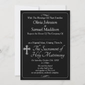 Guest Names, Black & White with Infinity Scroll Einladung (Vorderseite)