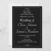 Guest Names, Black & White with Infinity Scroll  Einladung (Vorderseite)