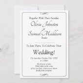 Guest Names, Black & White with Infinity Scroll Einladung (Vorderseite)