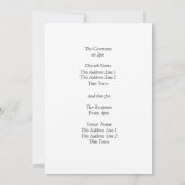 Guest Names, Black & White with Infinity Scroll Einladung (Rückseite)