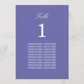 Guest Names Lavender Table Card (Vorderseite)