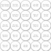 Guest Names on 25 White Circles Aufkleber (Vorderseite)