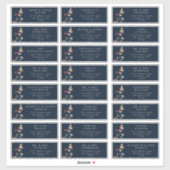 Guest Navy Blue Address Labels (Blatt)