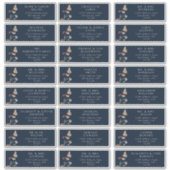 Guest Navy Blue Address Labels (Vorderseite)