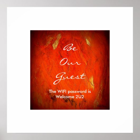Guest Room WIFI Password Poster (Vorne)