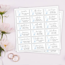 Guest Rücksendeadresse Toile De Jouy Blue Romantic Aufkleber