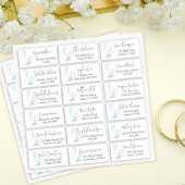 Guest Rücksendeadresse Toile De Jouy Blue Romantic Aufkleber