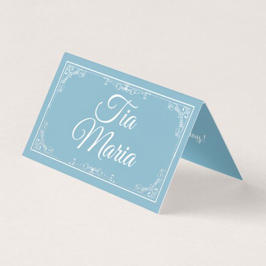 Guest Table Name Card - Quinceañera Mini Vielen Da (Vorderseite)