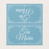 Guest Table Name Card - Quinceañera Mini Vielen Da (Außenseite Aufgefaltet)