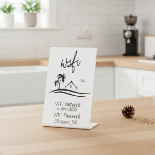 Guest Visitor WIFI Informationen STR Rental Beach Sockelschild