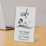 Guest Visitor WIFI Informationen STR Rental Beach Sockelschild<br><div class="desc">Dieses Design entstand durch digitale Kunst und kann in dem Bereich personalisiert sein, der durch das Ändern des Fotos und/oder Textes zur Verfügung gestellt wird. Oder Sie können es anpassen, indem Sie den Mausklick auswählen, um weitere Optionen anzupassen, um die Farbe des Hintergrunds zu löschen oder zu ändern, Text hinzuzufügen,...</div>