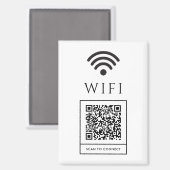 Guest WiFi Magnet Sign Scan QR for Fast Access (Vorderseite/Rückseite)
