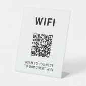 Guest Wifi QR Code Connect Login Minimal Sockelschild (Vorderseite)