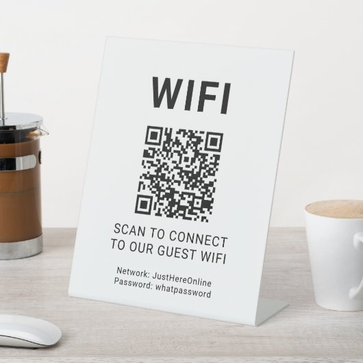 Guest Wifi QR Code Connect Login Network Sockelschild (In SItu)
