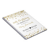Guestbook-18. Geburtstags-GoldGlitzerConfetti Notizblock (Rechte Seite)