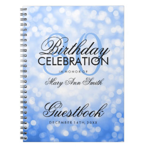 Guestbook-30. Geburtstags-Party-blaues Notizblock