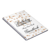 Guestbook-40. Geburtstags-kupferne Notizblock (Rechte Seite)