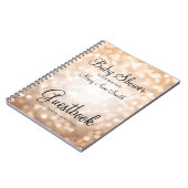 Guestbook-Baby-Duschen-Kupfer-Glitzer-Lichter Notizblock (Linke Seite)