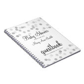 Guestbook-Baby-Duschen-silberne Notizblock (Rechte Seite)