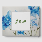 Guestbook Wedding Blue Flowers  Gästebuch (Rückseite)