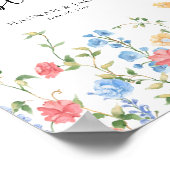 Guestbook Wildflower Wedding Sign Poster (Ecke)