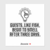 Guests like fish aufkleber (Blatt)