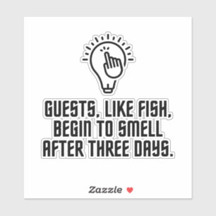 Guests like fish aufkleber