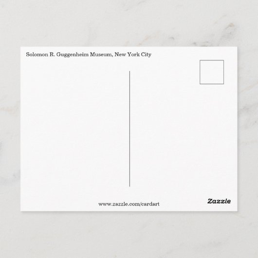 Guggenheim-Museum Postkarte (Rückseite)