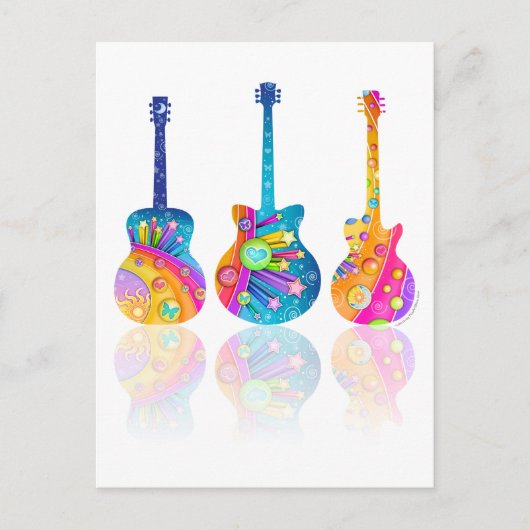 Gui tar Reflections Postkarte (Vorderseite)